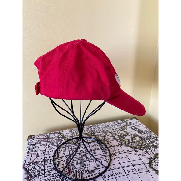 Red Victoria Canada Baseball Hat Embroidered Logo & Flag - Picture 2 of 6